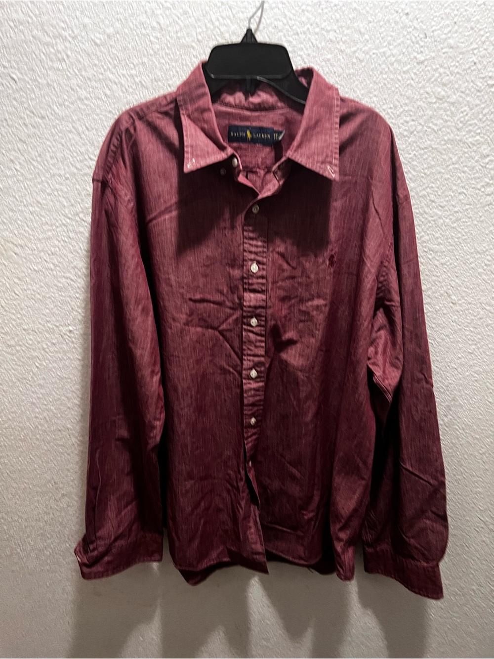 Ralph Lauren Burgundy Button-Down Shirt